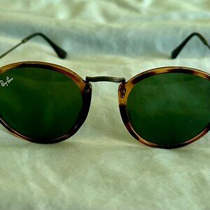 Ray Ban Round Fleck tortoise women's sunglasses